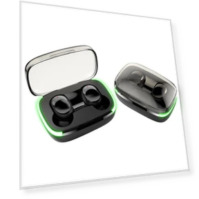 Bluetooth Earbuds with LED Lighting — In-Ear Headphones, QUEED