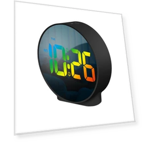 Colorful Mini Digital Alarm Clock with Weekday Display — Alarms & Clocks, DC-HOME-4