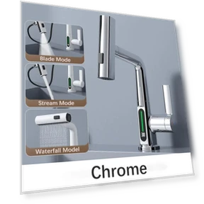 Digital Display Temperature Faucet — Smart-Touch Kitchen Faucets, JOHO