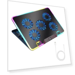 Laptop Cooling Stand with Digital Display — Cooling Pads & Fans, CE