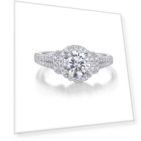 Silver Smart Ring with Moissanite — Smart Rings, Wo Bijouterie