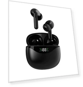 Wireless TWS Headset with Touch Digital Display — Headsets, QUEED