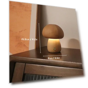 Wooden Mushroom Night Light — Nightstands, Fancy Homeware