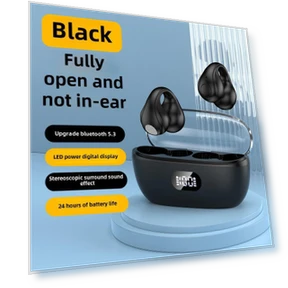 Bluetooth 5.3 Ear Clip Headset with Display — Headsets, AI Supermarket