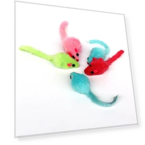 Interactive Squeaky Plush Cat Toy Mouse — Mice & Animals, AI Supermarket