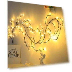LED Rattan Vine Garland — String Lights, AI Supermarket