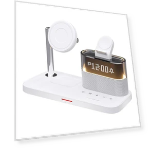 Magnetic Wireless Charger with Colorful Touch Night Light and Alarm — Chargers, Best Electronics