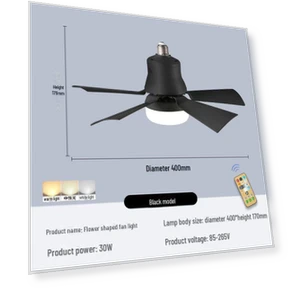 Modern Ceiling Light with Fan — Ceiling Fans, AI Supermarket