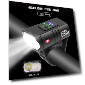 Rechargeable Waterproof Bicycle Light — Bike Headlights, AI Supermarket