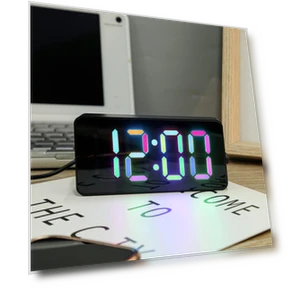 RGB Mirror Alarm Clock — Alarms & Clocks, AI Supermarket