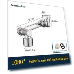 Rotating Robotic Bathroom Faucet Extension Arm — Sink Faucets & Parts, 16Double8