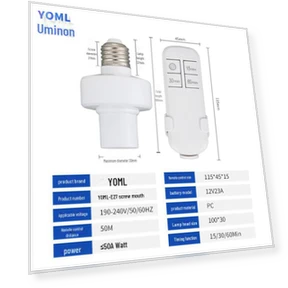 Screw-in E27 Socket with Wireless Remote Control and Timer Function — Smart Home Modules, Smarter than future