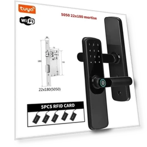 Smart Door Lock with Fingerprint, Smart Card, Password, Key Unlock, and USB Emergency Charging — Smart Home Security, HIMO Group