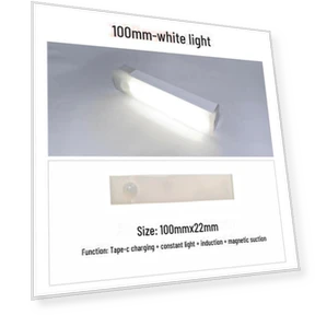 Smart LED Magnetic Motion Sensor Charging Strip — Night Lights, AI Supermarket
