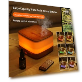 Ultrasonic Aroma Diffuser with Wood Grain Design — Diffusers, Perfect choice for your home