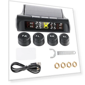 Universal Digital LCD Display Solar Power Tire Pressure Monitoring System — TPMS Sensor Replacements, LEEPEE Automotive Parts