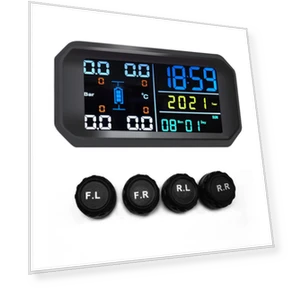 Universal Solar-Powered Car Tire Pressure Monitoring System — TPMS Sensor Replacements, TOMTOP JMS