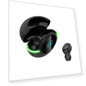 Wireless Bluetooth Headset with Mini LED Touch Display — In-Ear Headphones, Admisitr