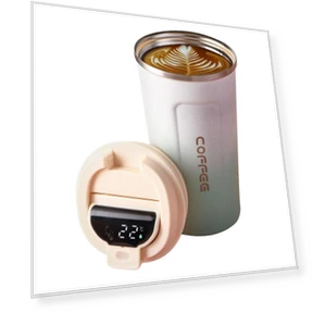 Smart Coffee Cup with Temperature Display — Beverage Warmers, Chic Home