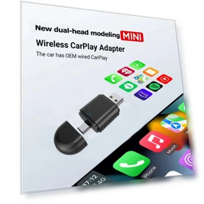 Wireless CarPlay Android Auto Adapter — Stereo Receivers, Auto Launcher