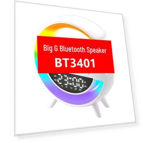 Smart Bluetooth Speaker with Wireless Charging, Alarm, and Ambient Night Light — Accessory Kits, StrideBox