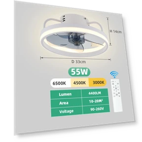 Smart Ceiling Fan with Light — Ceiling Fans, Modern Home Furnishing