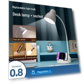 USB Desk Lamp with Smart Outlet — Study & Desk Lighting, VantaGoods