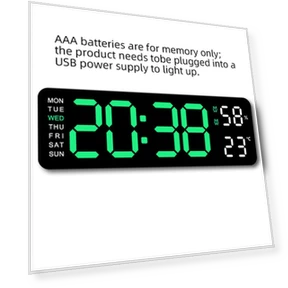 Digital Electronic Wall Clock — Clocks, DC-HOME Textile
