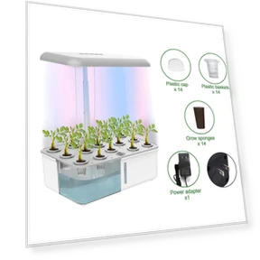 Hydroponics Growing System with LED Grow Light — Germination Kits, HAOAXIN