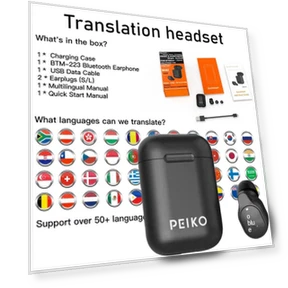 Instant Translation Headphones — Language Translators, Qichuanxin