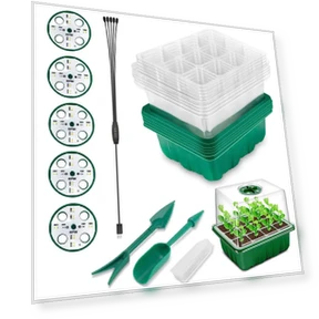 LED Seedling Pots with Grow Light — Germination Kits, HAOAXIN
