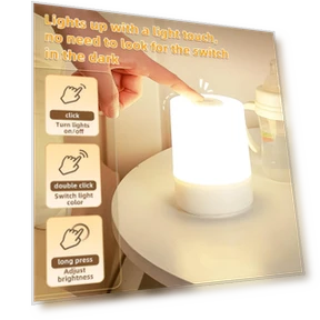 Rechargeable Desk Lamp with Adjustable Brightness — Study & Desk Lighting, DC-HOME Textile