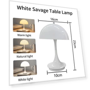 Rechargeable USB Night Light Scandinavian Mushroom Table Lamp — Lamps & Shades, Modern Home Furnishing