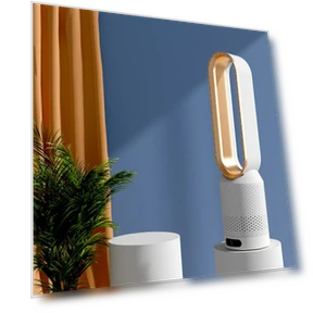 Smart Bladeless Air Purifier Fan — Activated Carbon Air Purifiers, Chic Interiors