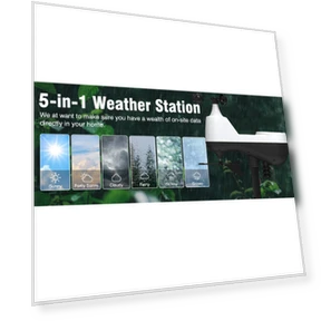 Smart WiFi Weather Station with Outdoor Sensor — Barometers, Koogeelife