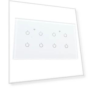 Wi-Fi Smart Touch Switch 8 Gang — Dimmer Switches, Koogeelife
