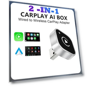 2 in1 Wired to Wireless CarPlay Android Auto Adapter — Stereo Receivers, AutoSphere