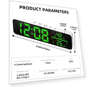 Digital WiFi Clock with Temperature and Humidity Sensor — Home Climate Control, Explorer Outdoors