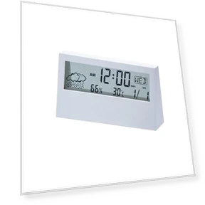 Electric Desktop Alarm Clock with Calendar, Temperature and Humidity Gauge — Alarms & Clocks, Actually lighting