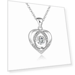 Jumping Heart Necklace — Smart Jewelry, Original jewelry design