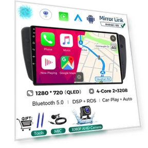 QLED Touchscreen Car Stereo with GPS Navigation — Stereo Receivers, AutoSphere