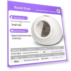 Silent Smart Pet Dryer with Sterilization — Dander Removers, CrossCart