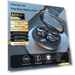 True Wireless Headset with Bone Conduction — On-Ear Headphones, AI Market