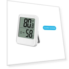Digital Thermometer-Hygrometer with Touch Screen — Home Climate Control, Dream Garage