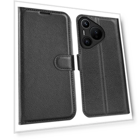 Litchi Texture Leather Stand Flip Cover — Phone Accessories, Smartwatch 2025