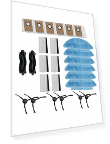 Replacement Spare Parts Accessories Main Side Brush Filter Kit — Parts & Accessories, Robot Sweeping Accessories