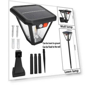 Solar Lights Outdoor 2IN1 Waterproof LED Tungsten Light Bulb Motion Sensor Wall Lamp — Garden Illumination, AutoSphere