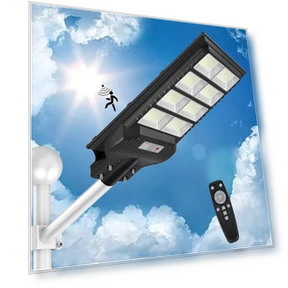 Solar Street Light with Motion Sensor — Outdoor Security & Flood Lighting, SAMURAI STYLE