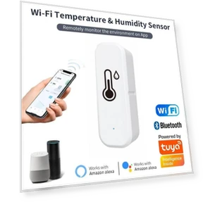Wireless Smart WiFi Temperature and Humidity Sensor — Smart Home Security, OmniShop