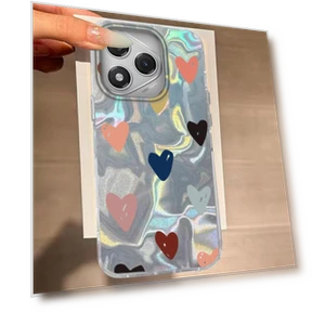 Cute Pink Heart Phone Cover — Protective Covers, funads
